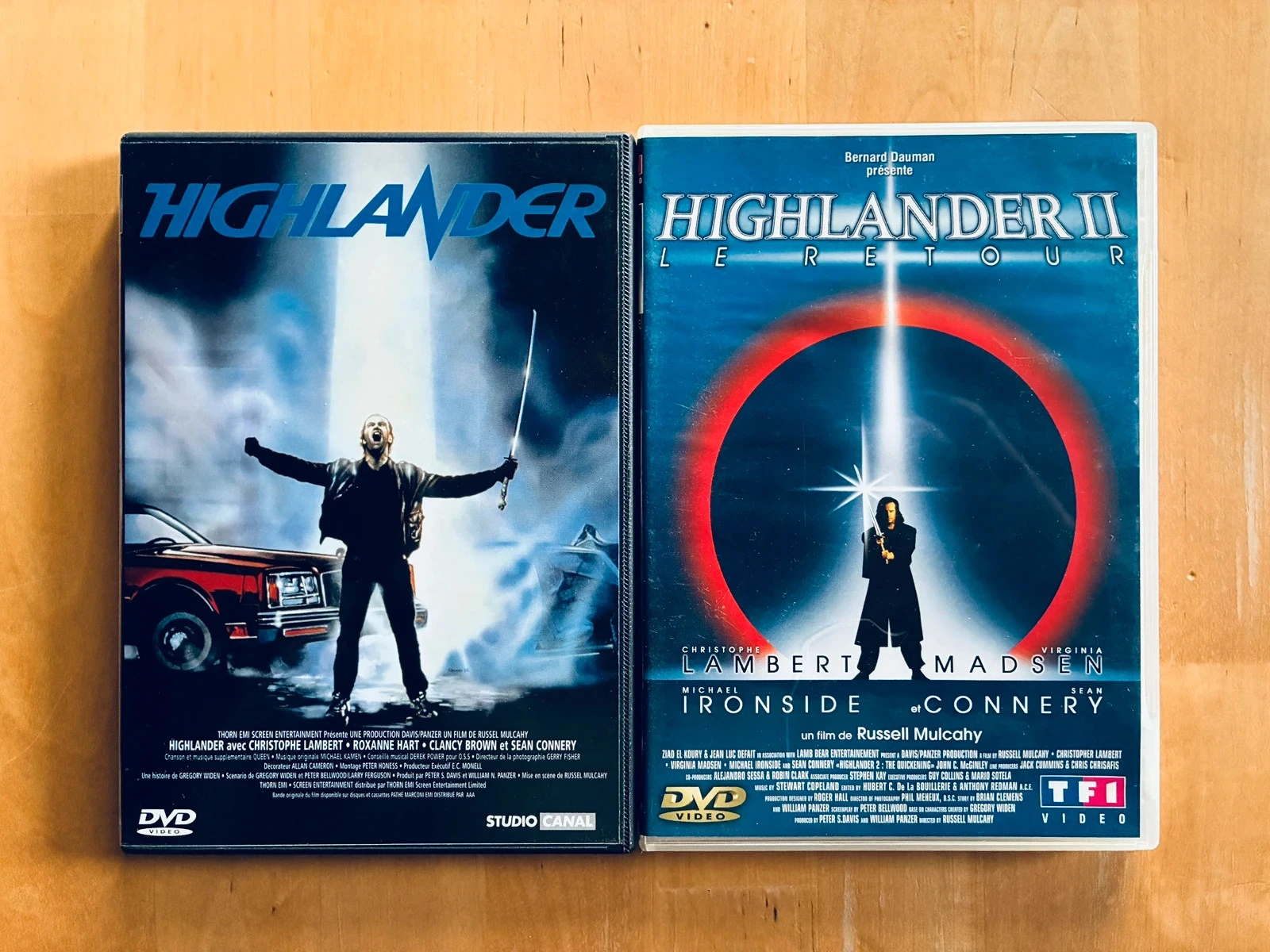 Lot 2 DVd Highlander 1 et 2 Christophe Lambert.